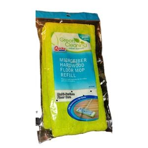 Quickie Microfiber Hardwood Floor Mop Refill - For Hardwood & Tile, Green Clean.